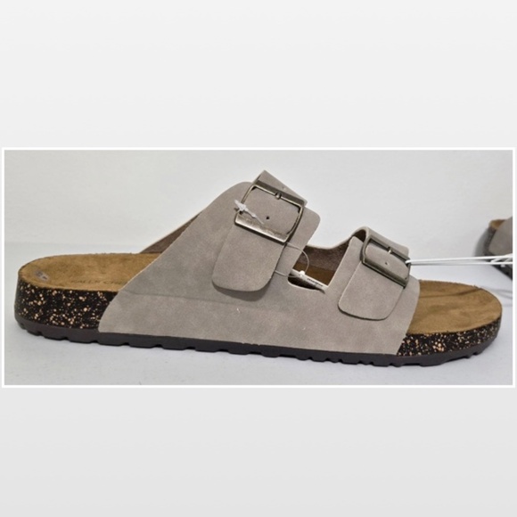 New Falls Creek Slide Shoes Mens Size 13 Boho Gray 2 Thick Strapped Buckled NWT - Picture 3 of 15